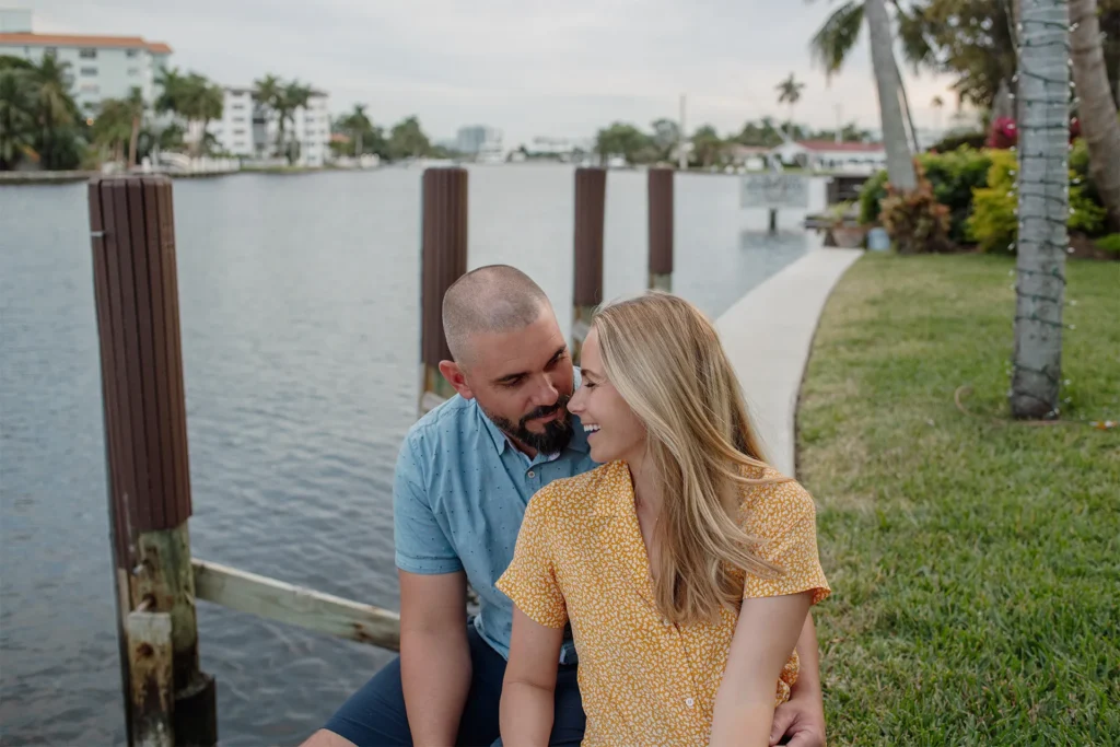 Portrait of mom and dad during an At-Home Family Session in Fort Lauderdale