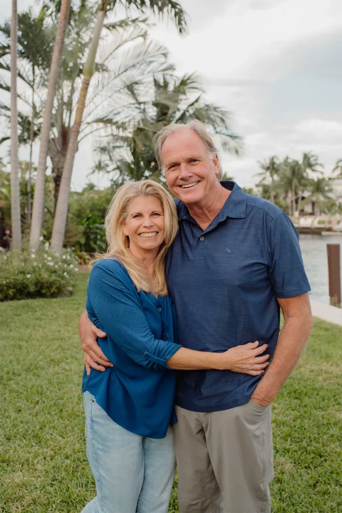 Grandparents' classic portrait during an At-Home Family Session in Fort Lauderdale