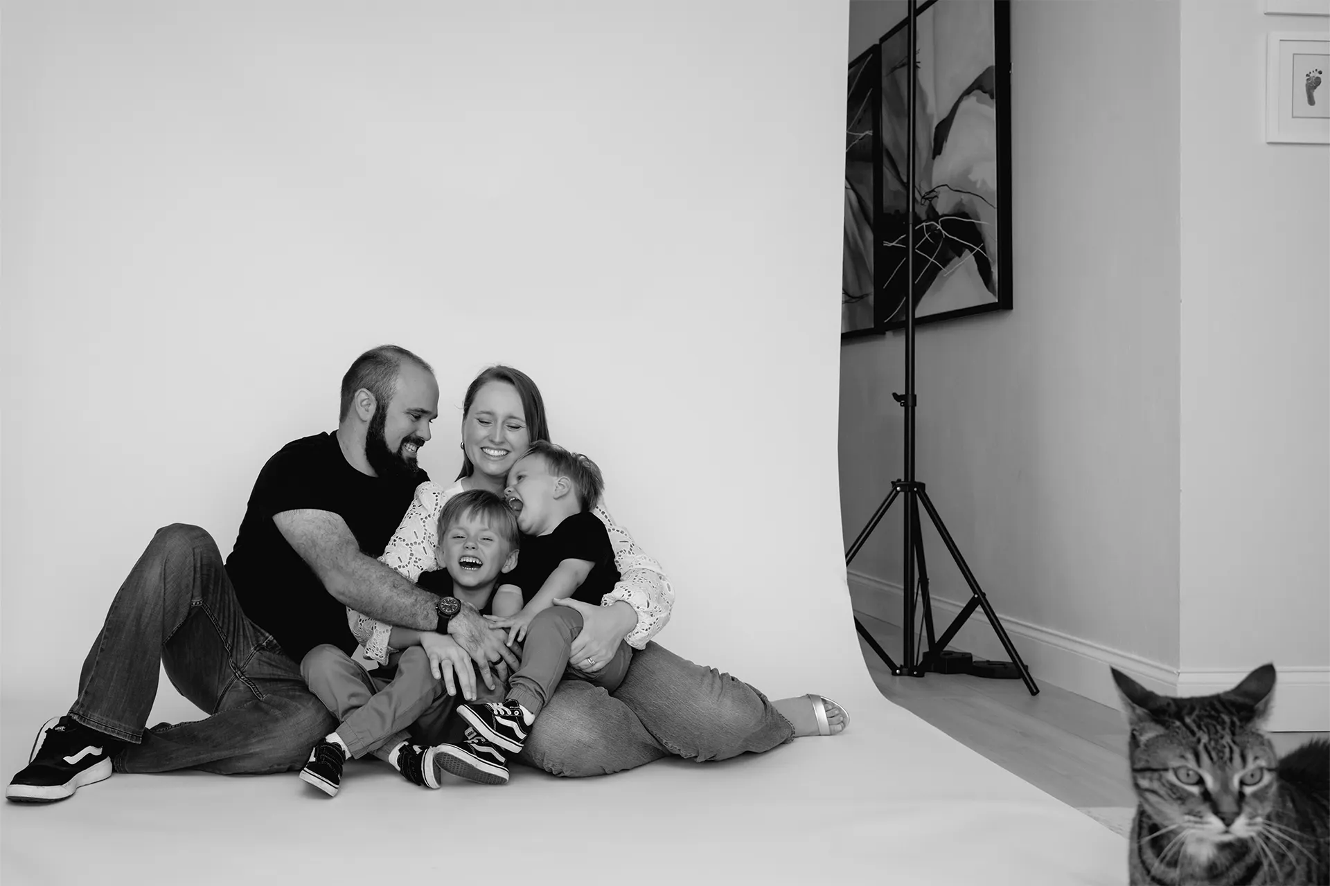 happy family at home