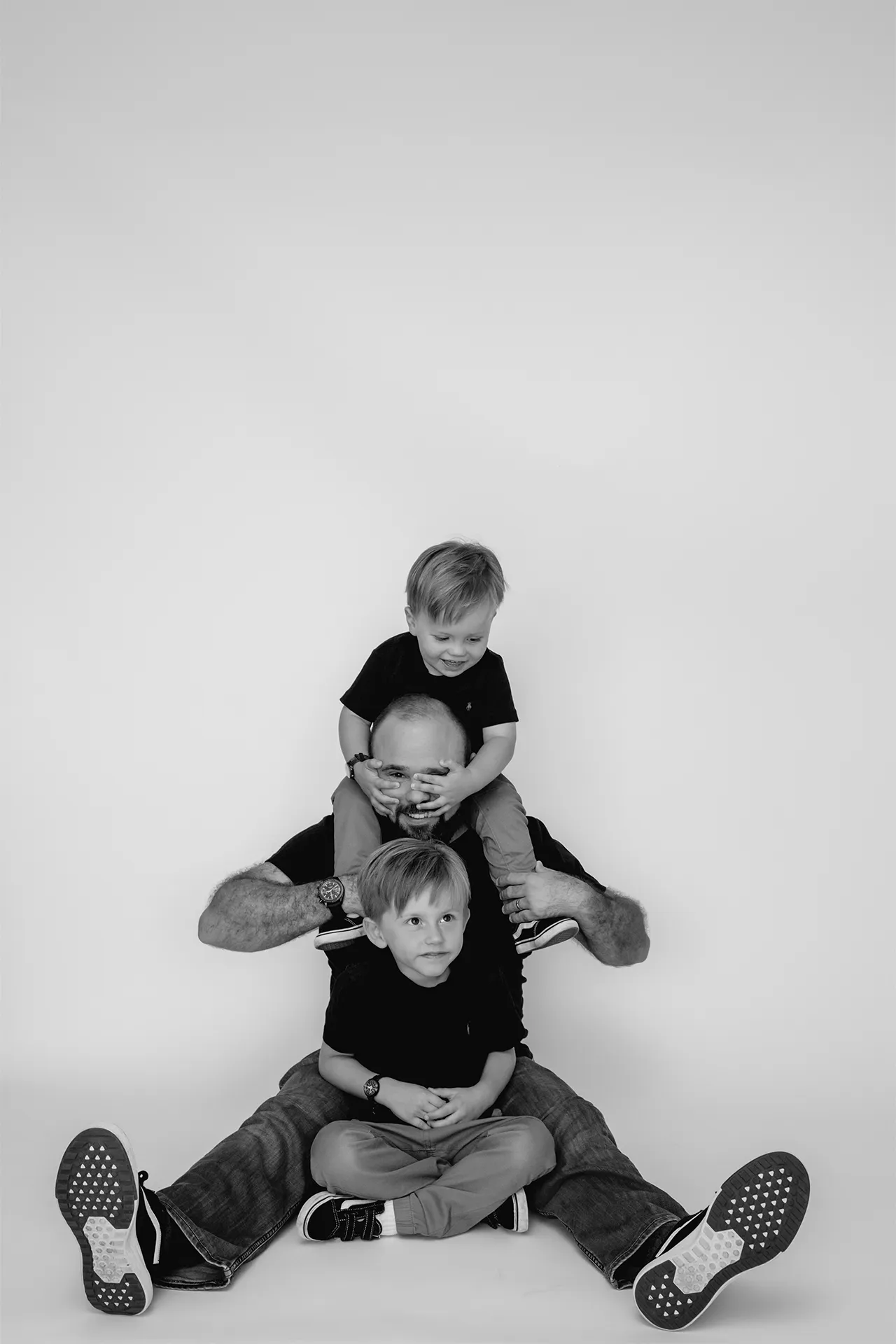 father with his two sons